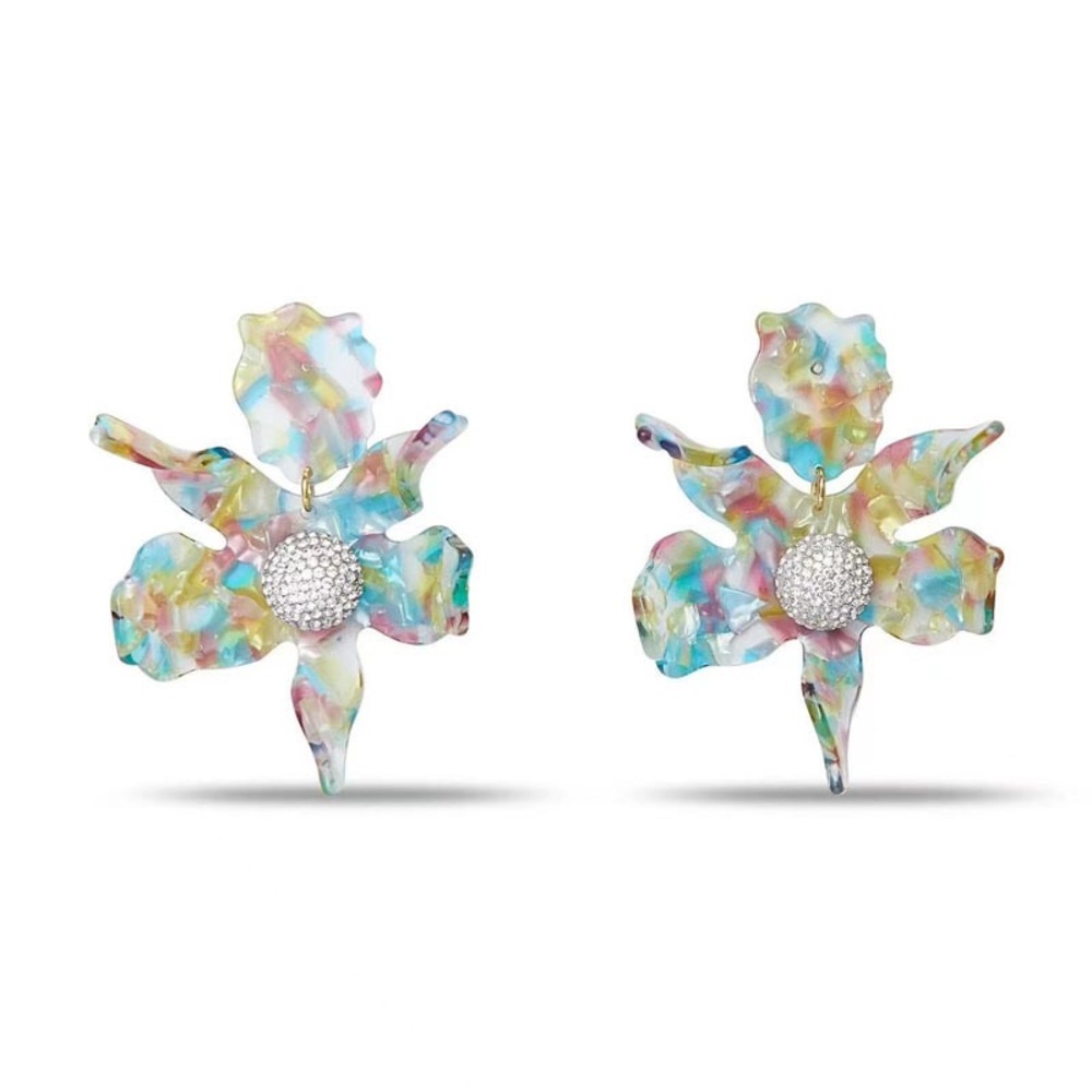 NWOT Lele Sadoughi Lily Crystal Earrings